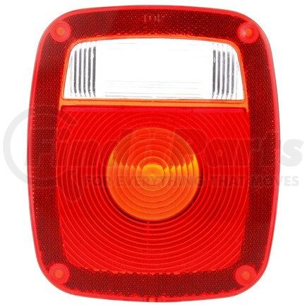 9072 by TRUCK-LITE - Signal-Stat Rectangular Replacement Lens - Red, Polycarbonate, Replacement Lens for Lights (5010 Series), Snap-Fit
