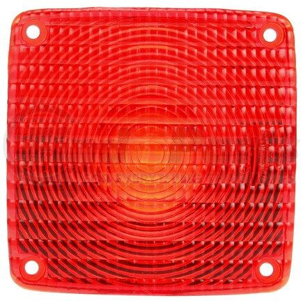 9079 by TRUCK-LITE - Signal-Stat Pedestal Light Lens - Signal-Stat, Square, Red, Polycarbonate, For Pedestal Lights, 4 Screw