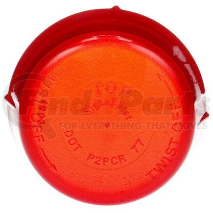 9081 by TRUCK-LITE - Signal-Stat Marker Light Lens - Circular, Red, Polycarbonate, Snap-Fit Mount
