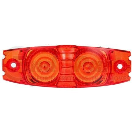 9077 by TRUCK-LITE - Signal-Stat Marker Light Lens - Oval, Red, Polycarbonate, 2 Screw Mount