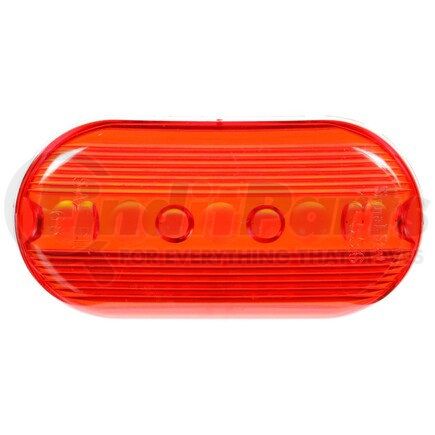 9093 by TRUCK-LITE - Signal-Stat Marker Light Lens - Oval, Red, Acrylic, Snap-Fit Mount