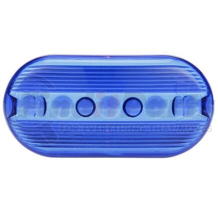 9093B by TRUCK-LITE - Signal-Stat Marker Light Lens - Oval, Blue, Acrylic, Snap-Fit Mount