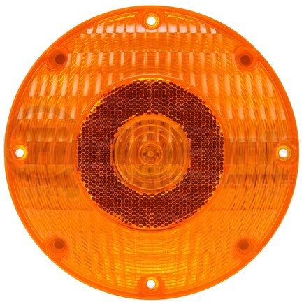 91202Y by TRUCK-LITE - 91 Series Turn Signal / Parking Light - Incandescent, Yellow Round, 1 Bulb, 4 Screw, 12V, Yellow Polycarbonate Trim
