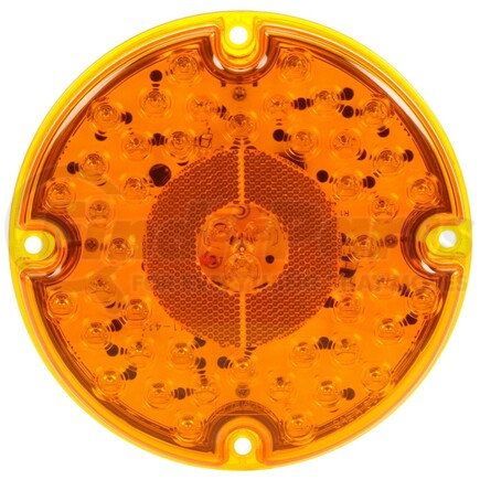 91241Y by TRUCK-LITE - 91 Series Turn Signal Light - LED, Yellow Round Lens, 47 Diode, 4 Screw, 12V