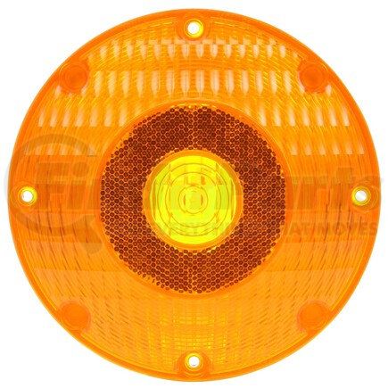 91315Y by TRUCK-LITE - 91 Series Turn Signal / Parking Light - Incandescent, Yellow Round, 1 Bulb, 4 Screw, 12V, Yellow Polycarbonate Trim
