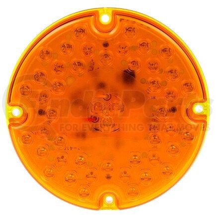 91243Y by TRUCK-LITE - 91 Series Turn Signal Light - LED, Yellow Round Lens, 47 Diode, 4 Screw, 12V