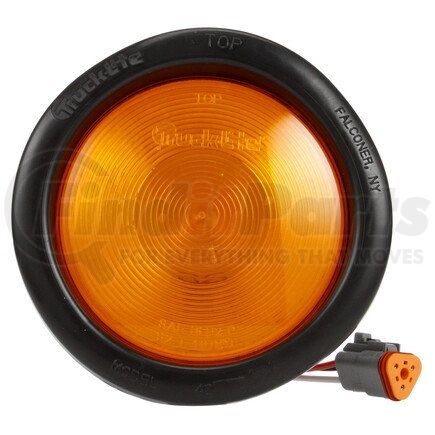 92550Y by TRUCK-LITE - Strobe Light Bulb - 1 Bulb, Round Yellow, Black Grommet Mount, 12-24V