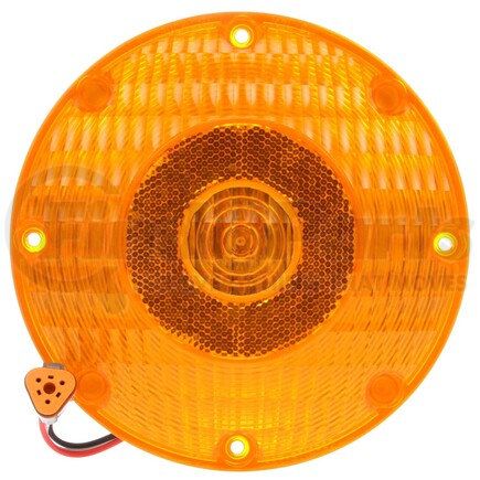 92552Y by TRUCK-LITE - Strobe Light Bulb - 1 Bulb, Round Yellow, 4 Screw Surface Mount, 12-24V