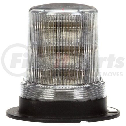 92568C by TRUCK-LITE - Beacon Light - LED, Medium Profile Beacon, Clear Lens, Permanent Mount/Pipe Mount, Class I, Hardwired, Stripped End, 24V