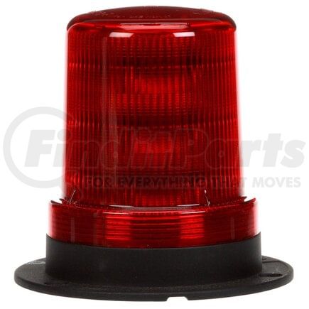 92568R by TRUCK-LITE - Beacon Light - LED, Medium Profile Beacon, Red Lens, Permanent Mount/Pipe Mount, Class I, Hardwired, Stripped End, 24V