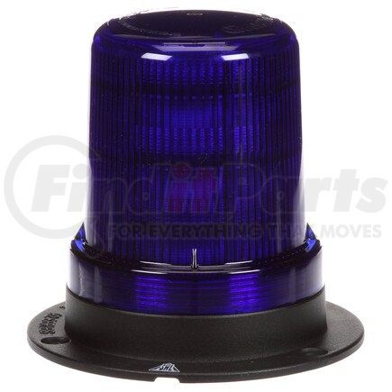 92565B by TRUCK-LITE - Beacon Light - LED, Medium Profile Beacon, Blue Lens, Permanent Mount/Pipe Mount, Class I, Hardwired, Stripped End, 12V