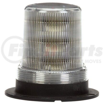 92565C by TRUCK-LITE - Beacon Light - LED, Medium Profile Beacon, Clear Lens, Permanent Mount/Pipe Mount, Class I, Hardwired, Stripped End, 12V
