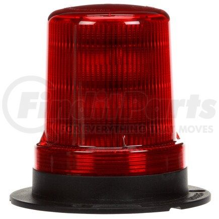 92565R by TRUCK-LITE - Beacon Light - LED, Medium Profile Beacon, Red Lens, Permanent Mount/Pipe Mount, Class I, Hardwired, Stripped End, 12V