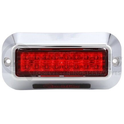 92695R by TRUCK-LITE - Strobe Light - LED, 16 Diode, Rectangular Red, Silver 2 Screw Bracket Mount, Class Ii, Hardwired, Heat Shrink Tap/Stripped Ends/Ring Terminal, 12 Volt