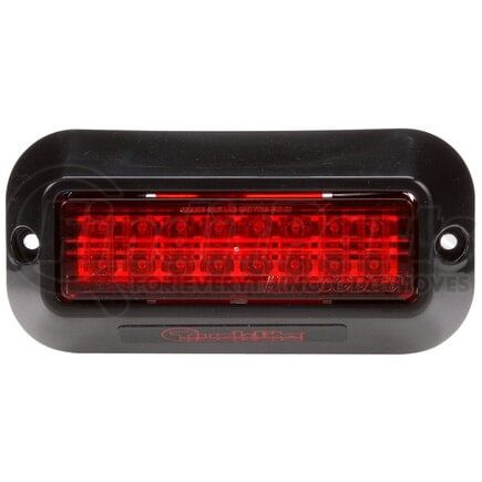 92696R by TRUCK-LITE - Strobe Light - LED, 16 Diode, Rectangular Red, Black 4 Screw Bracket Mount, Class Ii, Hardwired, Heat Shrink Tap/Stripped Ends/Ring Terminal, 12 Volt, Kit