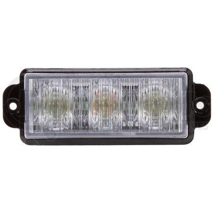 92870C by TRUCK-LITE - Strobe Light - LED, 3 Diode, Rectangular Clear, Black Bracket Mount, Class I, Hardwired, Stripped End, 12 Volt