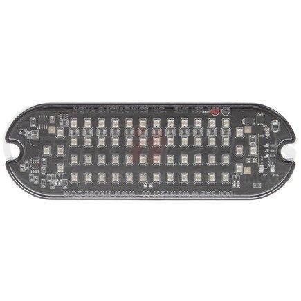 92875R by TRUCK-LITE - Strobe Light - LED, 56 Diode, Oval Clear/Red, Surface Mount, 12V