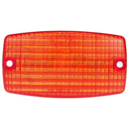 9372 by TRUCK-LITE - Signal-Stat Turn Signal Light Lens - Rectangular, Red, Polycarbonate, For Signal Lighting Lights (548, 549), 2 Screw