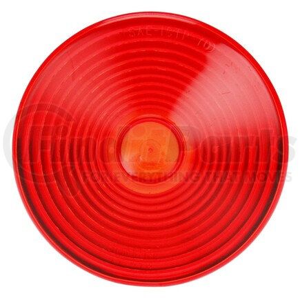 9341 by TRUCK-LITE - Signal-Stat Pedestal Light Lens - Signal-Stat, Round, Red, Acrylic, For Pedestal Lights (3760, 3763, 3860, 3861, 3862, 3863, 3762), Snap-Fit