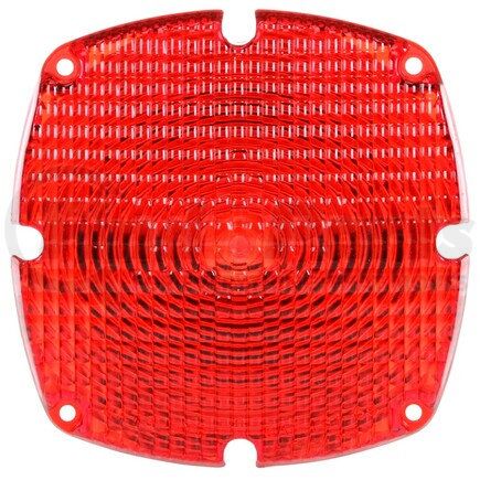 9382 by TRUCK-LITE - Signal-Stat School Bus Warning Light Lens - Square, Red, Acrylic, For Bus Lights (6500, 6502), 4 Screw