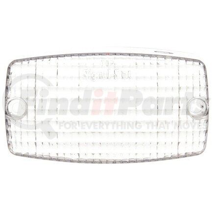 9373W by TRUCK-LITE - Signal-Stat Dome Light Lens - Signal-Stat, Rectangular, Clear, Polycarbonate, 2 Screw