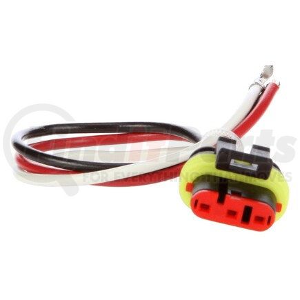 95220 by TRUCK-LITE - Strobe Light Wiring Harness - 16 Gauge GPT Wire, 8.5 in. Length, Fit 'N Forget S.S., Stripped End/Ring Terminal