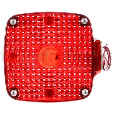 955 by TRUCK-LITE - Signal-Stat Pedestal Light - Incandescent, Red/Yellow Square, 2 Bulb, Dual Face, Vertical Mount, 1 Wire, 1 Stud, Stripped End