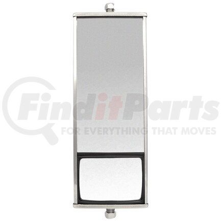 97633 by TRUCK-LITE - Door Mirror - 25-40 x 8 in., Silver 430 Bright Stainless Steel, Wide Angle
