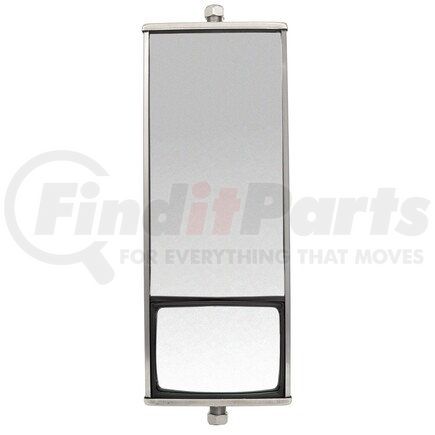 97634 by TRUCK-LITE - Door Mirror - 6 x 16 in., Silver 430 Bright Stainless Steel, Wide Angle