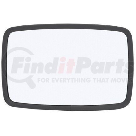 97672 by TRUCK-LITE - Door Mirror - 6.5 x 10 in., Black Stainless Steel, Flat Mirror, Universal