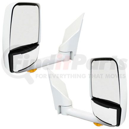 714586 by VELVAC - 2020 Deluxe Series Door Mirror - White, 102" Body Width, Deluxe Head