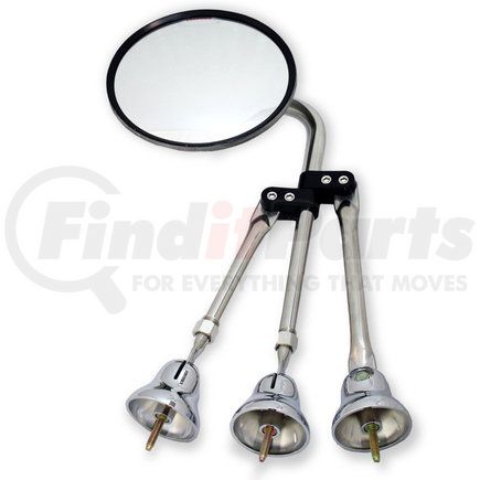 714721 by VELVAC - Door Blind Spot Mirror - 8.5" DuraBall Convex Mirror and Bracket Kit