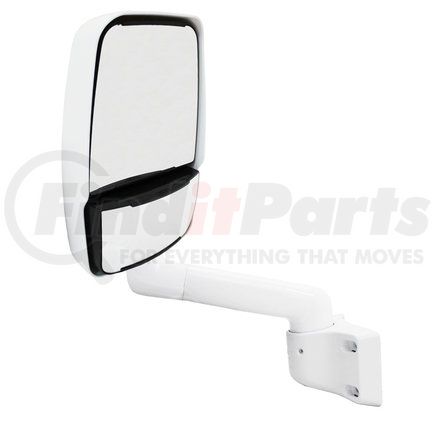 Velvac 714835 Door Mirror 2030 Series Door Mirror - White, 12" Radius Base, 10" Arm, Deluxe Head, Driver Side