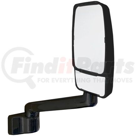 714886 by VELVAC - 2030 Series Door Mirror - Black, 11" Radius Base, 12" Arm, VMAX II Head, Passenger Side