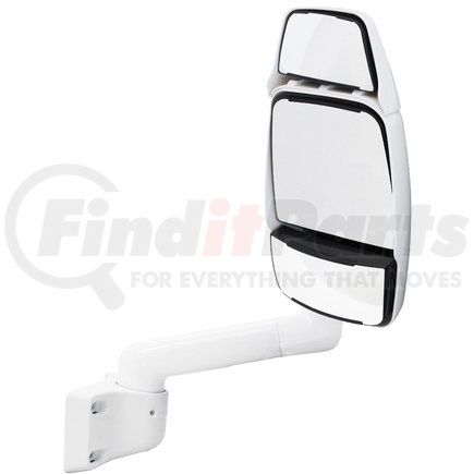 714926 by VELVAC - 2030 Series Door Mirror - White, 9" Radius Base, 14" Arm, Deluxe Head, Passenger Side