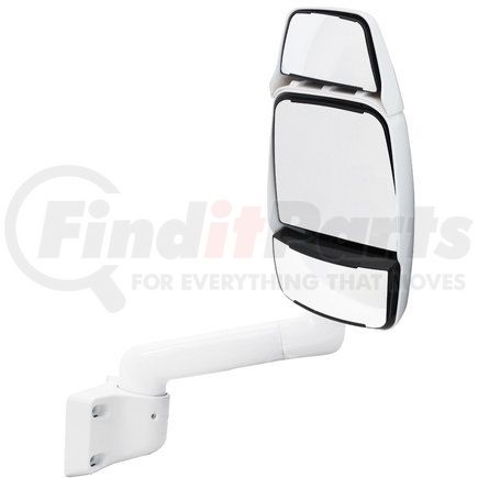 Velvac 714926 Door Mirror 2030 Series Door Mirror - White, 9" Radius Base, 14" Arm, Deluxe Head, Passenger Side