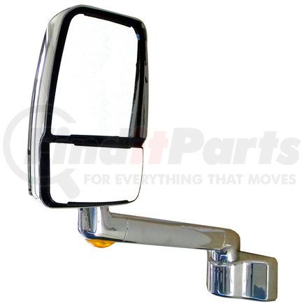 715287-4 by VELVAC - 2030 Series Door Mirror - Chrome, 9" Radius Base, 14" Lighted Arm, Deluxe Head, Driver Side