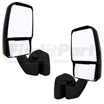 715308 by VELVAC - Revolution Deluxe Series Door Mirror - Black, Driver and Passenger Side