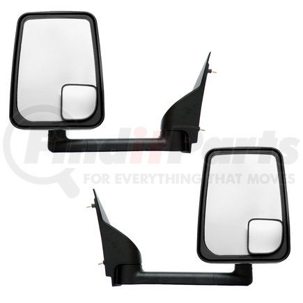 715464 by VELVAC - 2020 Standard Door Mirror - Black, 96" Body Width, 14.50" Arm, Standard Head