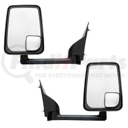 Velvac 715520 Door Mirror 2020 Standard Door Mirror - Black, 96" Body Width, 14.50" Arm, Standard Head