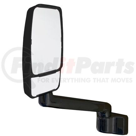 715635 by VELVAC - 2030 Series Door Mirror - Black, 20.6" Radius Base, 14" Arm, VMAX II Head, Driver Side