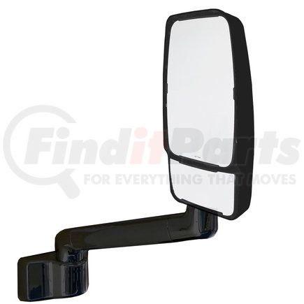 715636 by VELVAC - 2030 Series Door Mirror - Black, 20.6" Radius Base, 14" Arm, VMAX II Head, Passenger Side