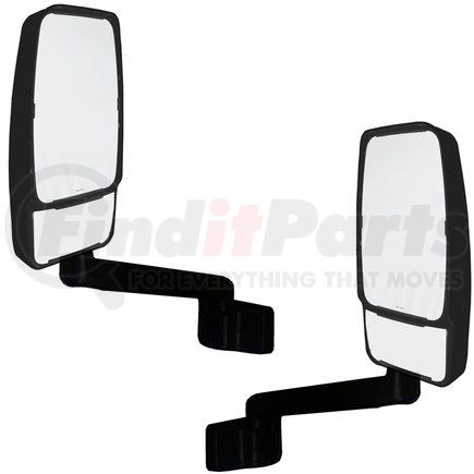 715634 by VELVAC - 2030 Series Door Mirror - Black, 20.6" Radius Base, 14" Arm, VMAX II Head, Driver and Passenger Side