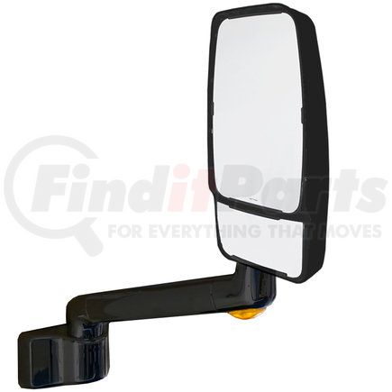 715680 by VELVAC - 2030 Series Door Mirror - Black, 14" Lighted Arm, VMAX II Head, Passenger Side
