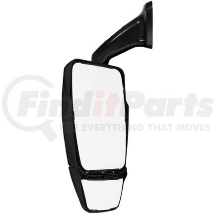 715747 by VELVAC - 2025 Full Flat w/ Top Hat Series Door Mirror - Black, Driver Side