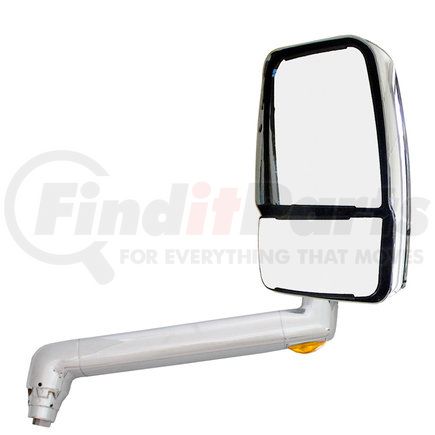 715796-1 by VELVAC - 2030 Series Door Mirror - Chrome, 14" Lighted Arm, Deluxe Head, Passenger Side