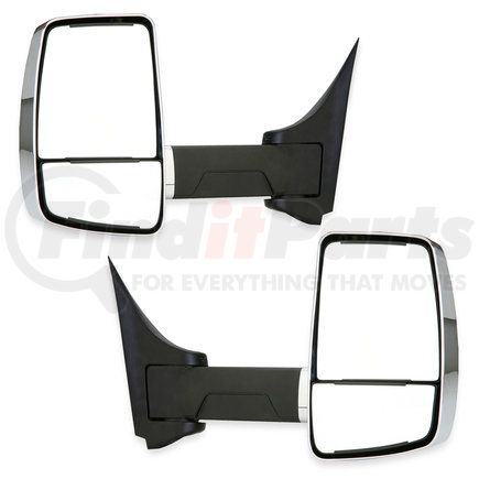 715953 by VELVAC - 2020XG Series Door Mirror - Chrome, 96" Body Width, Driver and Passenger Side