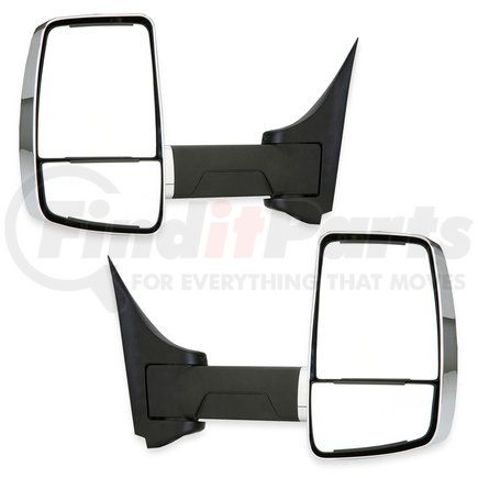 715980 by VELVAC - 2020XG Series Door Mirror - Chrome, 102" Body Width, Driver and Passenger Side