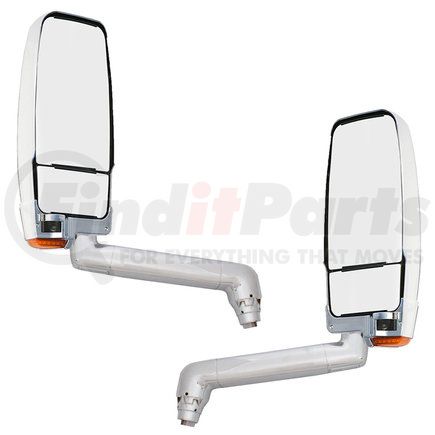 716042 by VELVAC - 2030 Series Door Mirror - Chrome, Driver and Passenger Side