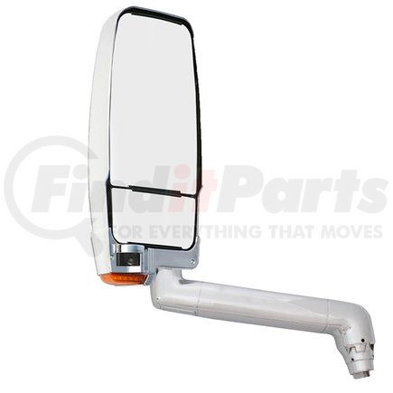 716043 by VELVAC - 2030 Series Door Mirror - Chrome, 8" Arm, Driver Side